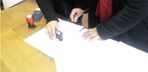Sra. Miriam Hellwig y la jefa de carrera, Sra. Sonia Muñoz.